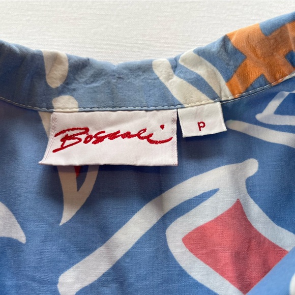 Vintage 90s Patterned Boscali Button Down Shirt - Petite - Picture 8 of 13